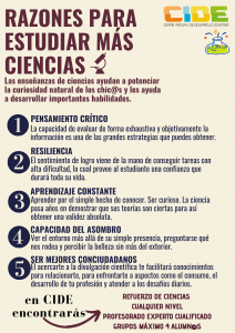 Infografía: razones para estudiar más ciencias