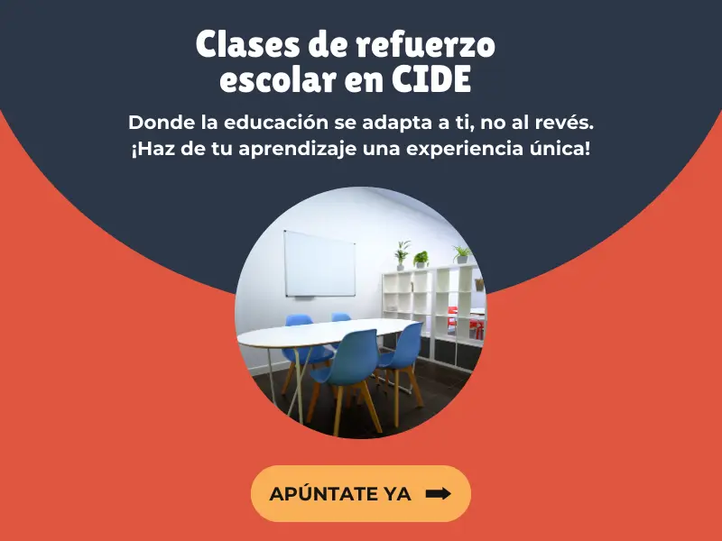 Clases de refuerzo escolar con CIDE